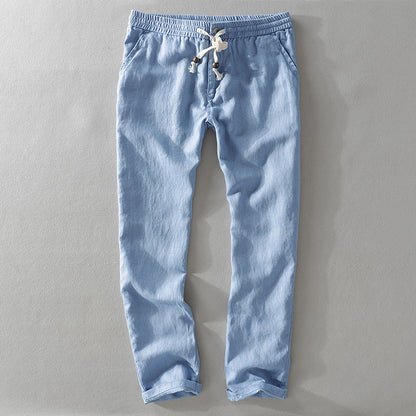 Men’s Casual Pants – Relaxed Fit – Breathable Blend – Elastic Waist with Drawstring