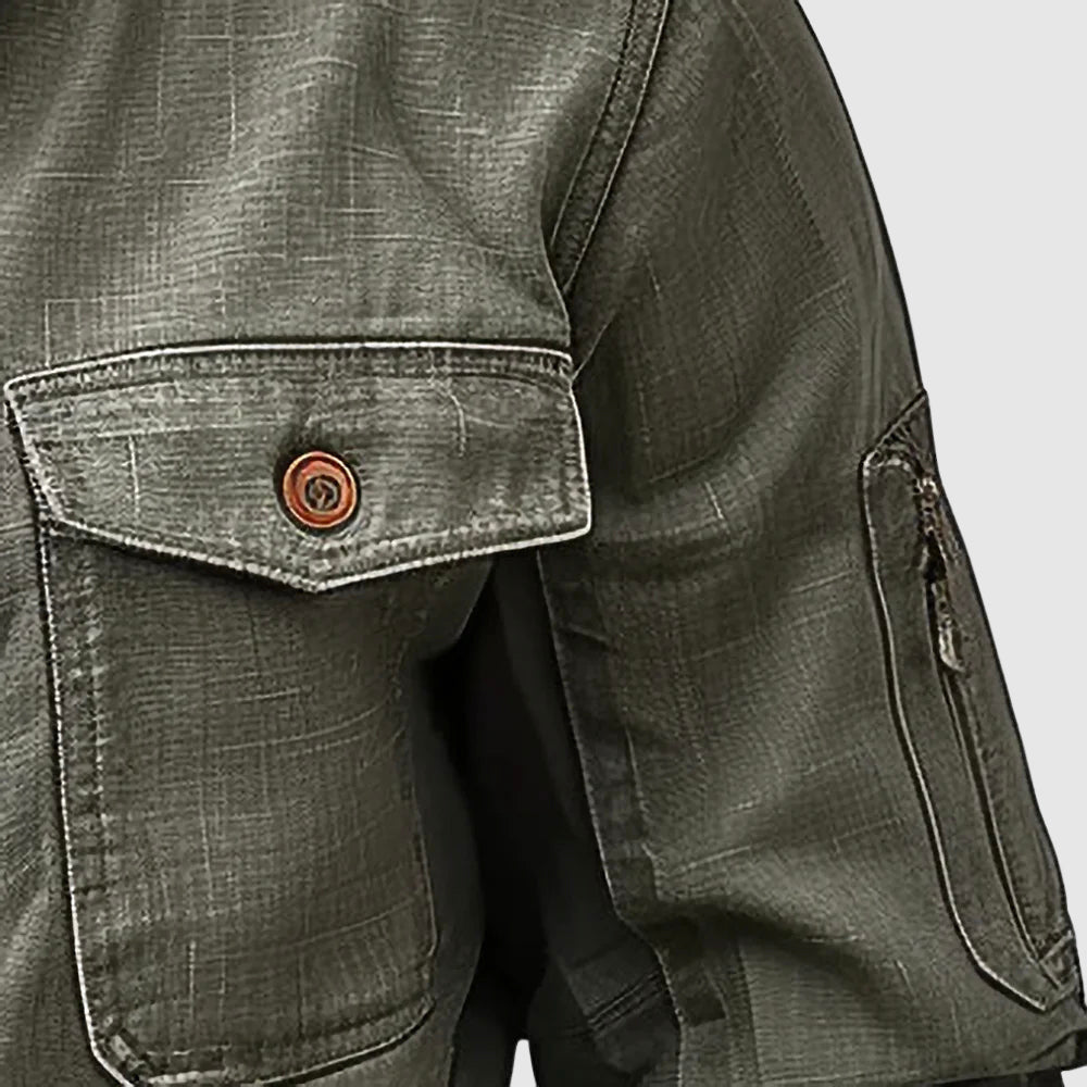 Men’s Bomber Jacket – Cotton – Relaxed Fit – Zip Front – Ribbed Trim – Utility Pockets