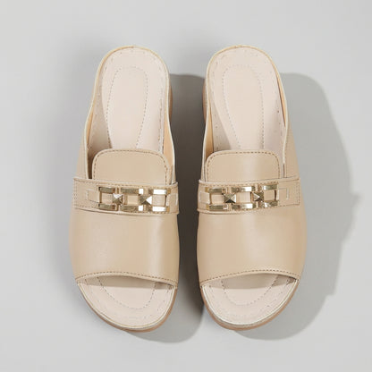 Amelia Orthopedic Slip-On Sandals | Buckle Embellishment Sandals