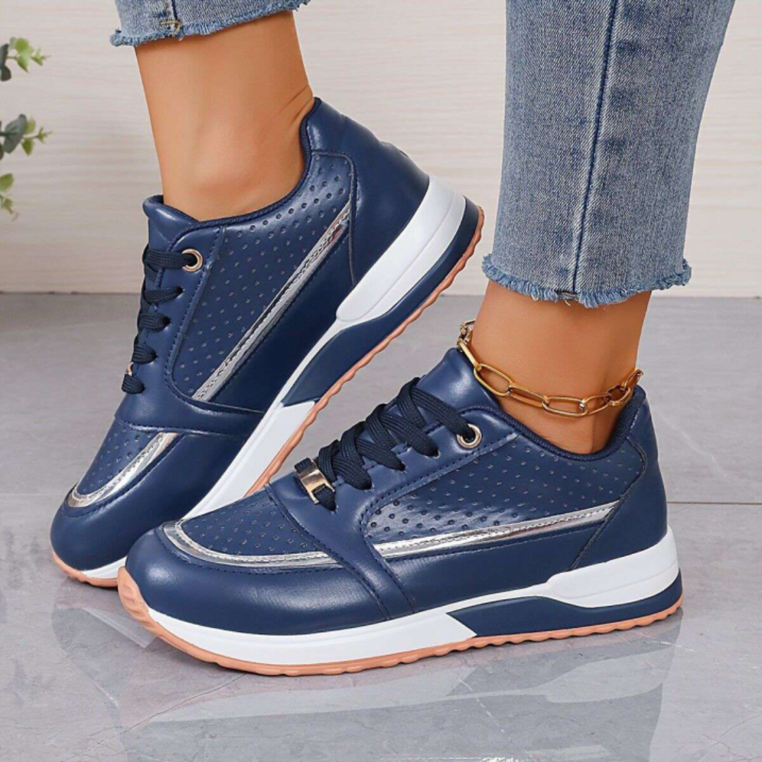 Women’s Walking Shoes – Breathable Mesh – Cushioned Sole – Low-Top Athletic Fit