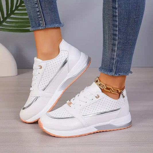 Women’s Walking Shoes – Breathable Mesh – Cushioned Sole – Low-Top Athletic Fit