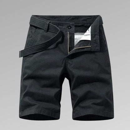 Men’s Cargo Shorts – Relaxed Fit – Breathable Blend – Belted – Multi-Pocket Utility
