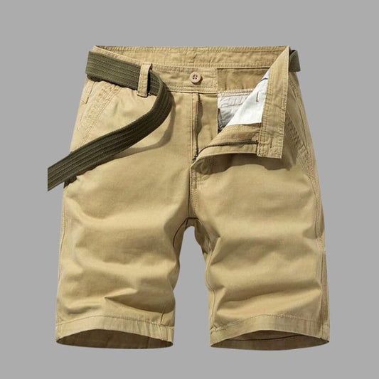 Men’s Cargo Shorts – Relaxed Fit – Breathable Blend – Belted – Multi-Pocket Utility