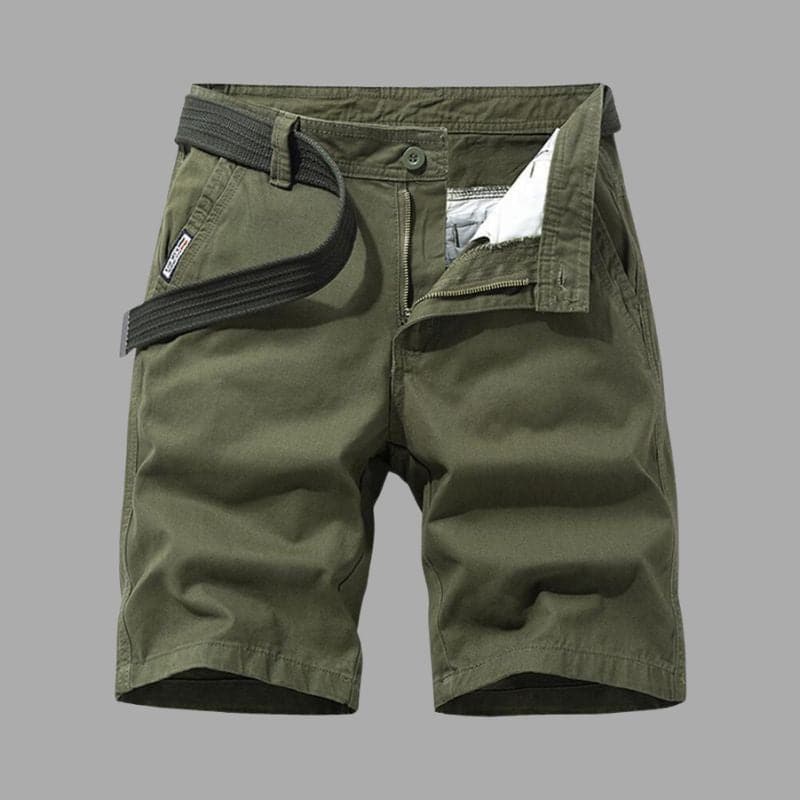 Men’s Cargo Shorts – Relaxed Fit – Breathable Blend – Belted – Multi-Pocket Utility