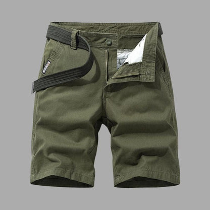Men’s Cargo Shorts – Relaxed Fit – Breathable Blend – Belted – Multi-Pocket Utility