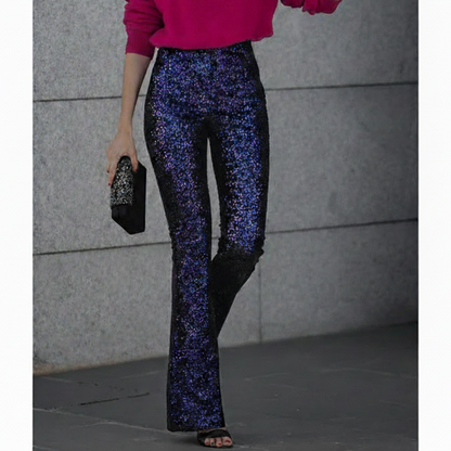 Sienna Sequin Embellished Flared Trousers | Evening Wear Trousers