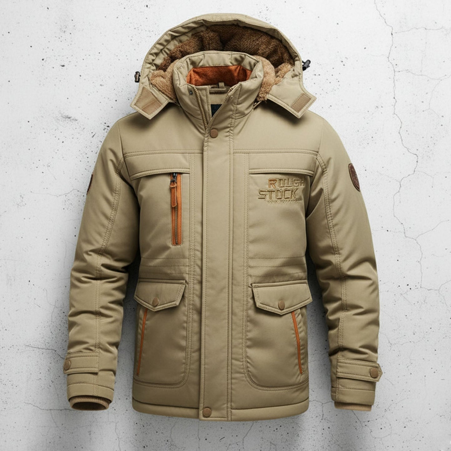 Oscar Relaxed Fit Hooded Parka | Fur Trim Hood Cargo Pockets Parka