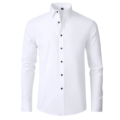 Men’s Shirt – Slim Fit – Wrinkle-Free Cotton Blend – Long Sleeve Business Wear