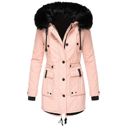 Women's Coat - Woven - Tailored Fit - Faux Fur Hood
