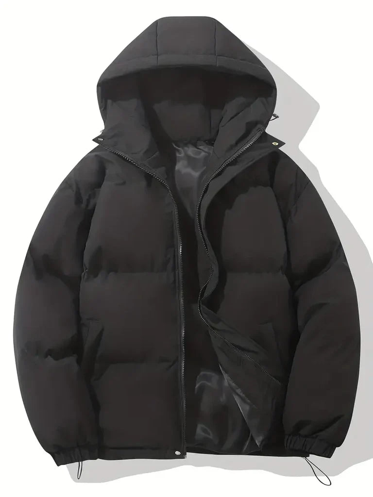 Isla Oversized Puffer Jacket | Hooded Quilted Hip-Length Jacket