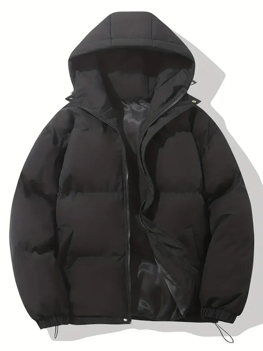Isla Oversized Puffer Jacket | Hooded Quilted Hip-Length Jacket