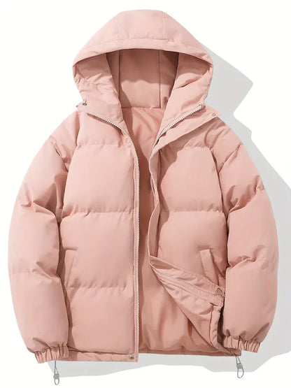Isla Oversized Puffer Jacket | Hooded Quilted Hip-Length Jacket