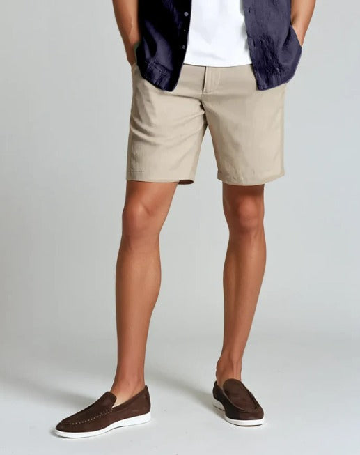 Men’s Slim Fit Shorts – Natural Fibers – Tailored Cut – Lightweight Breathable Fabric