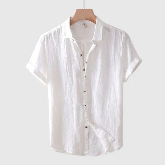 Men’s Short Sleeve Shirt – Relaxed Fit – Natural Fibers – Button-Down Casual Wear