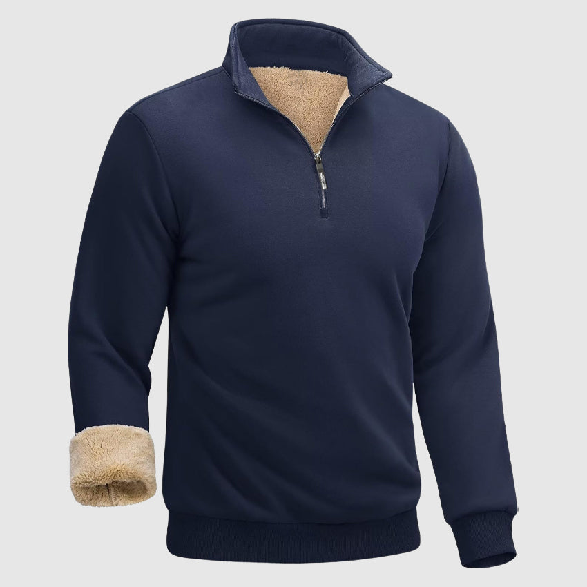 Oliver Relaxed Fit Quarter-Zip Sweater | Mock Neck Solid Men Sweater