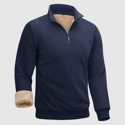 Oliver Relaxed Fit Quarter-Zip Sweater | Mock Neck Solid Men Sweater