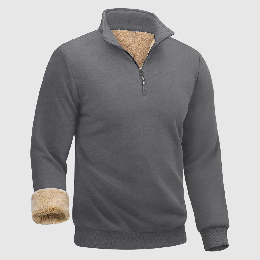 Oliver Relaxed Fit Quarter-Zip Sweater | Mock Neck Solid Men Sweater