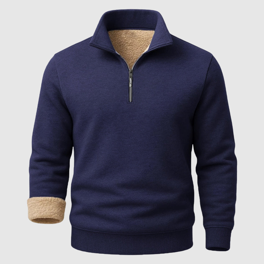 Oliver Relaxed Fit Quarter-Zip Sweater | Mock Neck Solid Men Sweater
