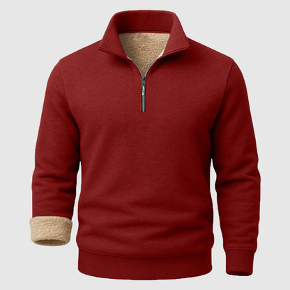 Oliver Relaxed Fit Quarter-Zip Sweater | Mock Neck Solid Men Sweater