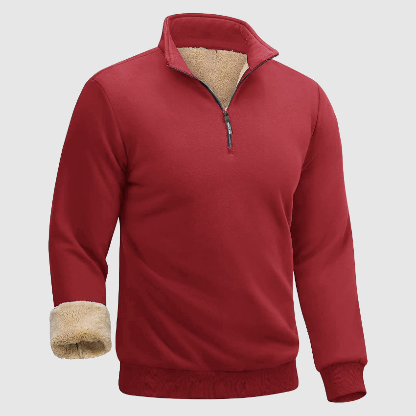 Oliver Relaxed Fit Quarter-Zip Sweater | Mock Neck Solid Men Sweater