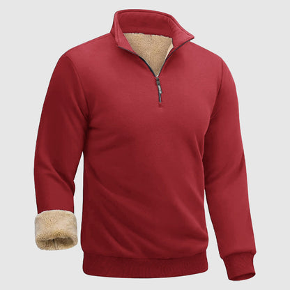 Oliver Relaxed Fit Quarter-Zip Sweater | Mock Neck Solid Men Sweater