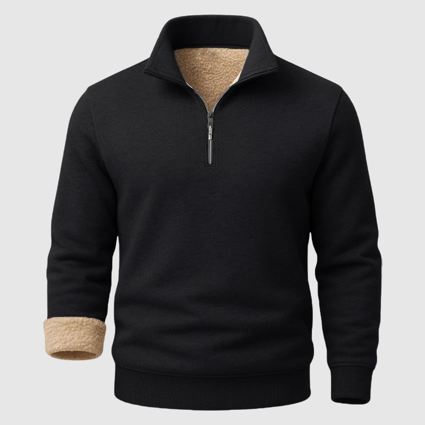 Oliver Relaxed Fit Quarter-Zip Sweater | Mock Neck Solid Men Sweater