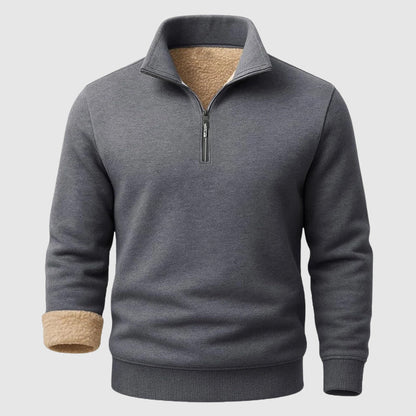 Oliver Relaxed Fit Quarter-Zip Sweater | Mock Neck Solid Men Sweater