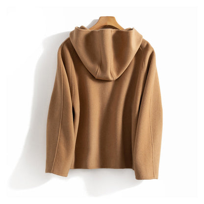 Isla Hooded Coat | Button Front Casual Coat