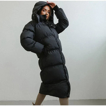 Isabella Oversized Puffer Jacket | Quilted Hooded Full Zip Jacket