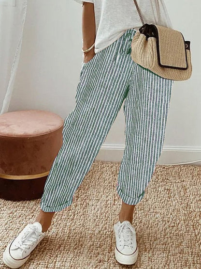 Women’s Full-Length Pants – Relaxed Fit – Breathable Fabric – Drawstring Waistband