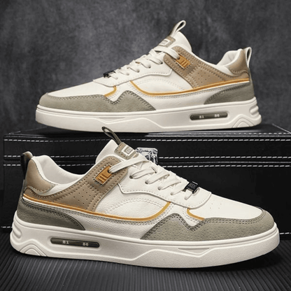 Men’s Sneakers – Leather Blend – Low Top – Non-Slip Sole – Casual Fit