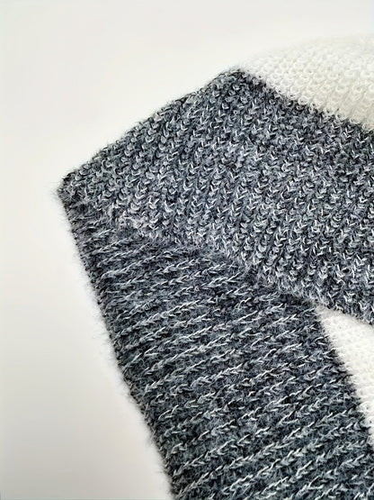 Women's Knit Sweater Dress - Soft Fabric - Relaxed Fit - Long Sleeve Crew Neck