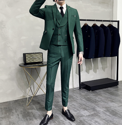 Men’s Three-Piece Suit – Tailored Fit – Double-Breasted Jacket