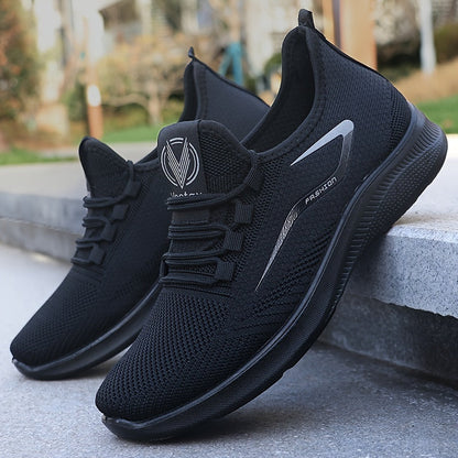 Men’s Athletic Sneakers – Lightweight Mesh – Breathable – Cushioned Flexible Sole