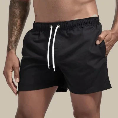Men’s Swim Shorts – Quick Dry – Relaxed Fit – Elastic Waist with Drawstring – Pockets