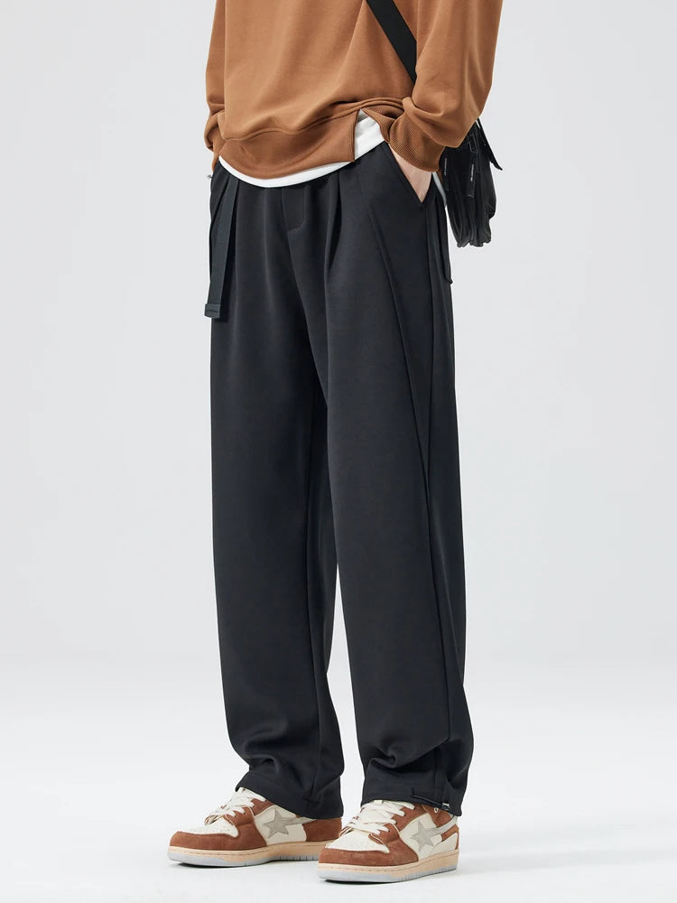 Theodore Wide-Leg Trouser | Pleated Belted Side Pockets Trouser