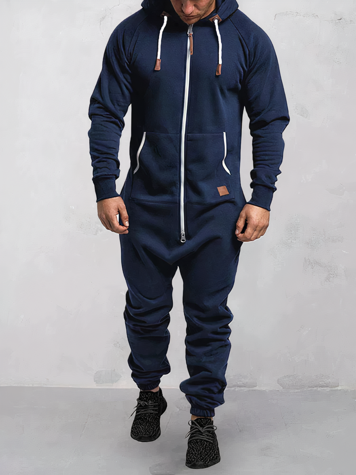 Men’s Tracksuit Set – Cotton Blend – Regular Fit – Full Zip Hoodie – Elastic Cuffs