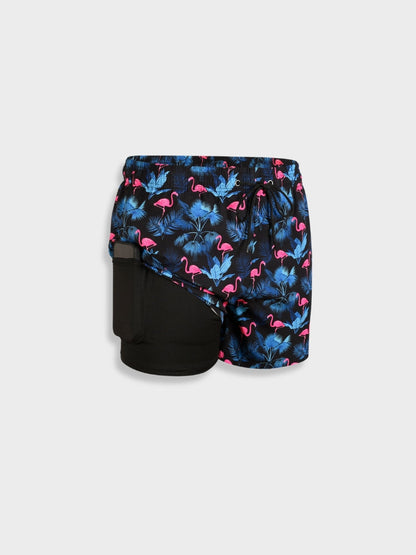 Men’s Swim Shorts – Relaxed Fit – Quick-Dry Breathable Blend – Mid-Thigh – Drawstring Waist