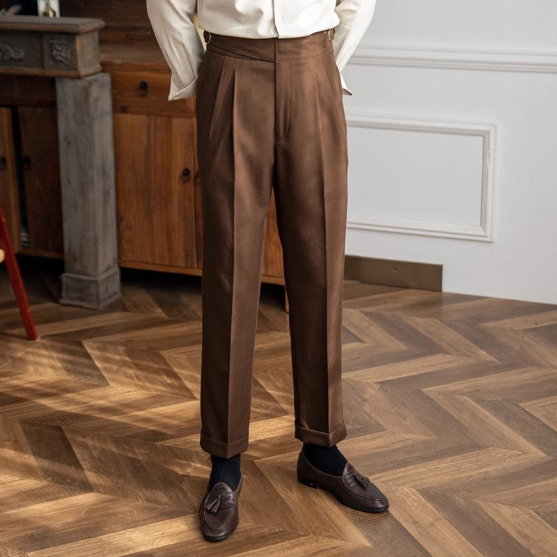 Men’s Tailored Trousers – Flat Front – Straight Leg Formal Fit
