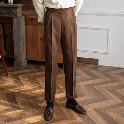 Men’s Tailored Trousers – Flat Front – Straight Leg Formal Fit