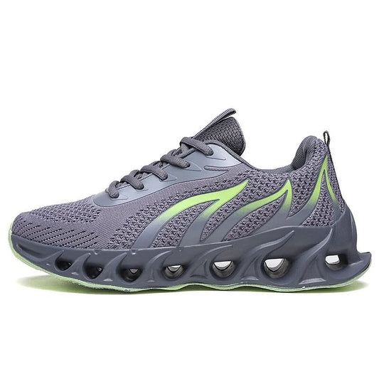 Men's Low-Top Sneaker - Knit Mesh - Lace-Up - Cushioned Sculpted Sole