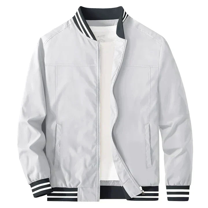 Men’s Windbreaker Jacket – Lightweight – Regular Fit – Ribbed Cuffs – Zip Front