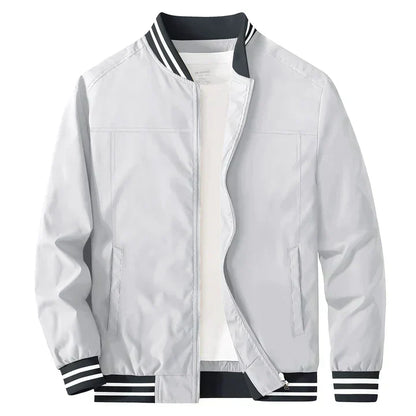 Men’s Windbreaker Jacket – Lightweight – Regular Fit – Ribbed Cuffs – Zip Front