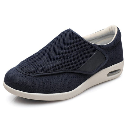 Men’s Comfort Shoes – Wide Fit – Soft Knit – Cushioned Sole – Adjustable Strap