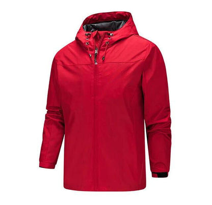 Men’s Rain Jacket – Water-Resistant – Regular Fit – Hooded – Adjustable Cuffs