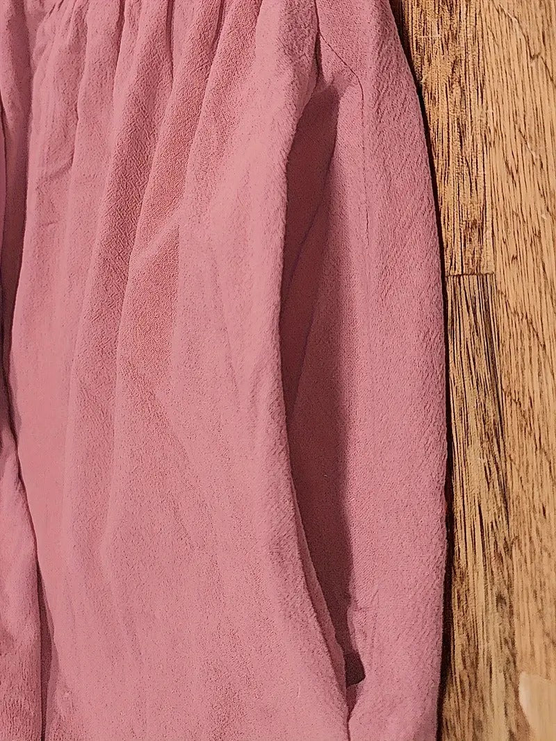 Women's Maxi Dress - Short Sleeve A-Line - Crew Neck Loose Fit - Flowy Casual Wear