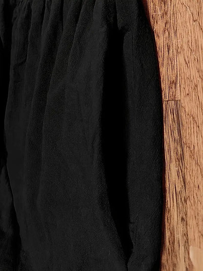 Women's Maxi Dress - Short Sleeve A-Line - Crew Neck Loose Fit - Flowy Casual Wear