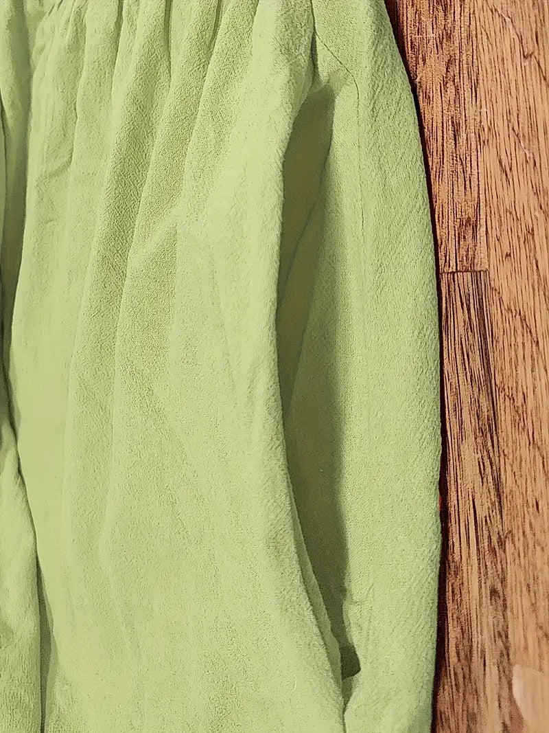 Women's Maxi Dress - Short Sleeve A-Line - Crew Neck Loose Fit - Flowy Casual Wear