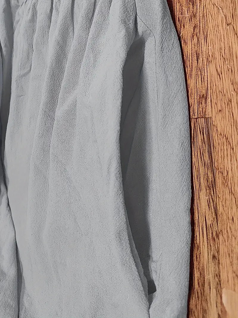 Women's Maxi Dress - Short Sleeve A-Line - Crew Neck Loose Fit - Flowy Casual Wear