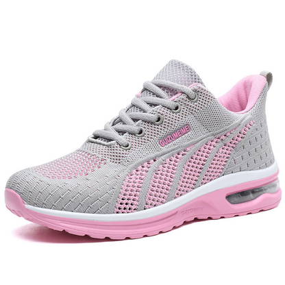 Women’s Sneakers – Breathable Mesh – Cushioned Sole – Lace-Up Athletic Fit